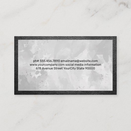 Carte De Visite Pot avec ingrédients | Chef cuisinier (Dos)