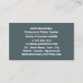 Carte De Visite Pot Conception, Cours De Poterie, Potters (Dos)