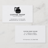 Carte De Visite Pot de café (noir) (Devant / Derrière)