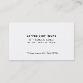 Carte De Visite Pot de café (noir) (Dos)