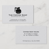 Carte De Visite Pot de café (noir) II, tuile (Devant / Derrière)