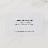 Carte De Visite Pot de café (noir) II, tuile (Dos)