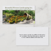 Carte De Visite Pot de fleurs renversant des fleurs paysagiste ou (Devant / Derrière)