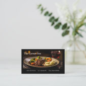 Carte De Visite Pot dîner rôti avec vin rouge (Debout devant)