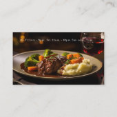 Carte De Visite Pot dîner rôti avec vin rouge (Dos)