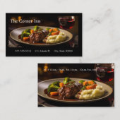 Carte De Visite Pot dîner rôti avec vin rouge (Devant / Derrière)