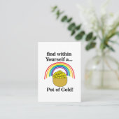 Carte De Visite Pot D'or En Vous-Même Saint-Patrick (Debout devant)