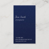 Carte De Visite Pot rougeoyant d'étoiles bleues de nuit de (Dos)