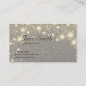 Carte De Visite Pot rougeoyant léger de lucioles avec des étoiles (Dos)