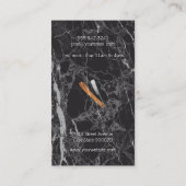 Carte De Visite Poteau barbé | Marbre noir (Dos)