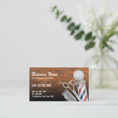 Carte De Visite Poteau de ciseaux Barber professionnel Barber Shop (Debout devant)