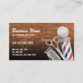 Carte De Visite Poteau de ciseaux Barber professionnel Barber Shop (Devant)