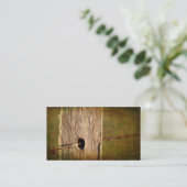 Carte De Visite Poteau de clôture et fil barbelé (Debout devant)