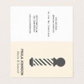 Carte De Visite Poteau en barbier (Extérieur déplié)