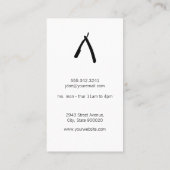 Carte De Visite Poteau en barbier | Ciseaux en barbier (Dos)