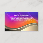 Carte De Visite Poteau en barbier | Dégradé Abstrait coloré (Dos)