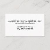 Carte De Visite Poteau en barbre et outils | Fleurs | Cheveux (Dos)