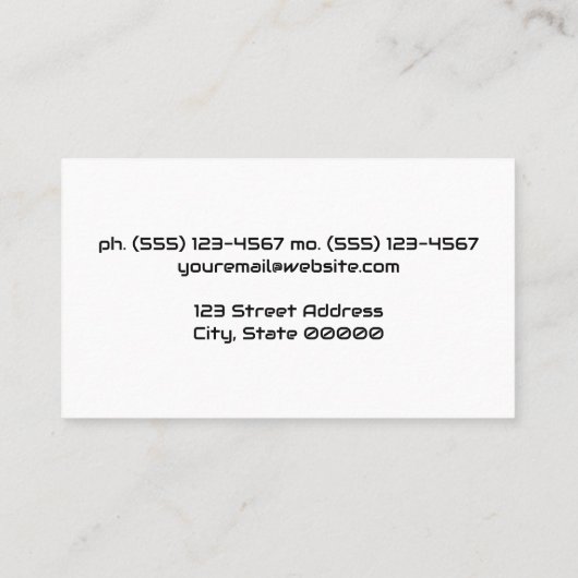 Carte De Visite Poteau en barbre et outils | Fleurs | Cheveux (Dos)