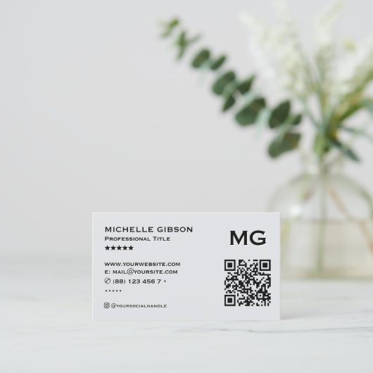 Carte De Visite Poteau en barbre gris clair Élégant récompense de  (Debout devant)