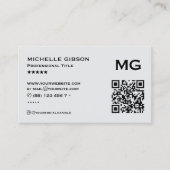 Carte De Visite Poteau en barbre gris clair Élégant récompense de  (Devant)