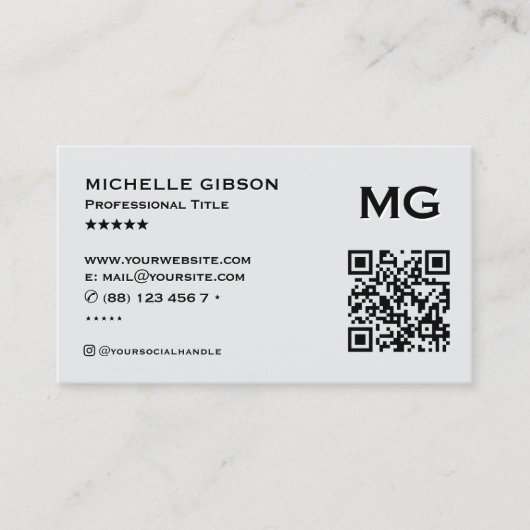 Carte De Visite Poteau en barbre gris clair Élégant récompense de  (Devant)