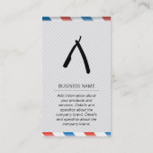 Carte De Visite Poteaux en barbier noir blanc (Dos)