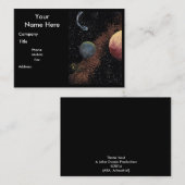 Carte de visite potelé B de thème de COMÈTE de ~ (Devant / Derrière)