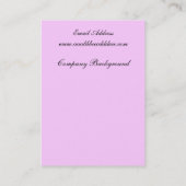 Carte de visite potelé d'ange (Dos)