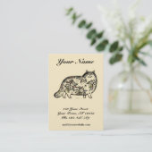 Carte de visite potelé de chat drôle (Debout devant)