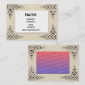 Carte de visite potelé de dentelle celtique (Devant / Derrière)