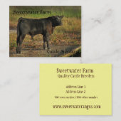 Carte de visite potelé de ferme de Taureau ou de (Devant / Derrière)