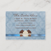 Carte de visite potelé de petit gâteau de damassé (Dos)