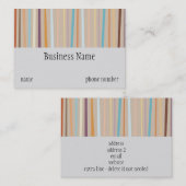 Carte de visite potelé de rétros rayures (Devant / Derrière)