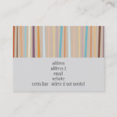 Carte de visite potelé de rétros rayures (Dos)