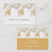 Carte de visite potelé de treillis de Nouveau (Devant / Derrière)