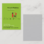 Carte de visite potelé vertical Template9 de (Devant / Derrière)