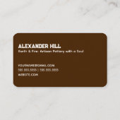 Carte De Visite Poterie artisanale (Dos)