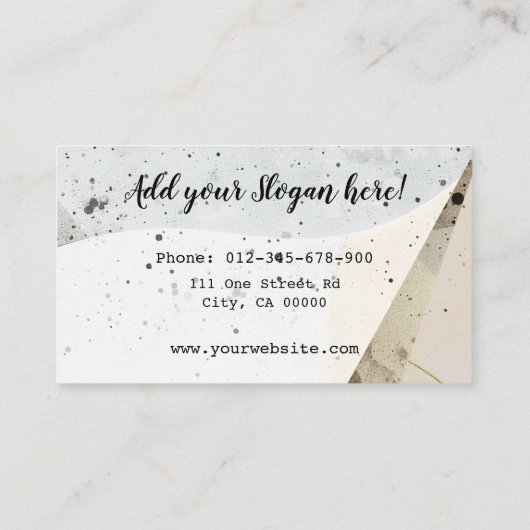 Carte De Visite Poterie artisanale Calligraphie moderne Script Art (Dos)