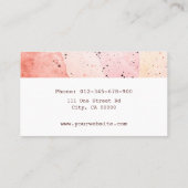 Carte De Visite Poterie Artisanale Moderne Texture Propre Rosé Ros (Dos)