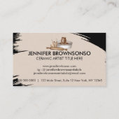 Carte De Visite Poterie beige noire en céramique Clay (Dos)