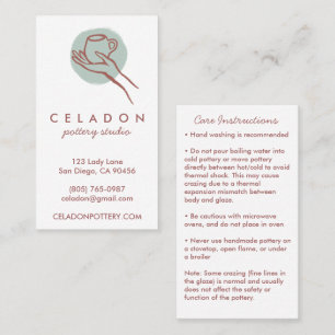 Carte De Visite POTERIE Céramiques Façon Main INSTRUCTIONS D'ENTRE