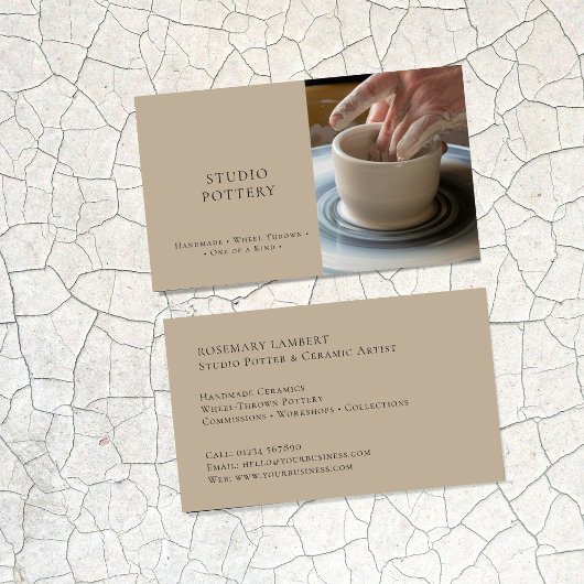 Carte De Visite Poterie de studio Céramique artisanale Poterie d'a