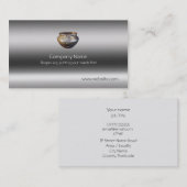 Carte De Visite Poterie en céramique Luster Raku, look métallique (Devant / Derrière)