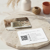 Carte De Visite Poterie Moderne Code QR en Céramique Faite Main