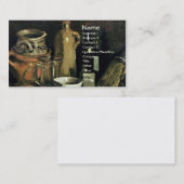 Carte De Visite Poterie, Verre de bière & Bouteille Van Gogh Art (Devant / Derrière)