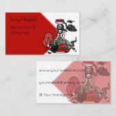 Carte De Visite Potion gothique avec araignée squelette (Devant / Derrière)