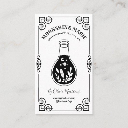 Carte De Visite Potion magique Cuisine blanche (Devant)