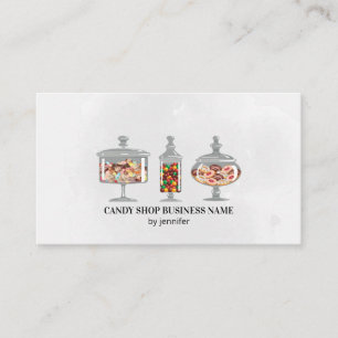 Carte De Visite Pots de boulangerie de bonbons au chocolat Sweet T