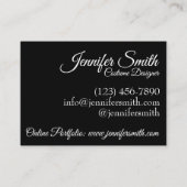 Carte De Visite Pots de ruban couture de la mode Costume Designer (Dos)