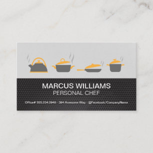Carte De Visite Pots et casseroles   Chef exécutif